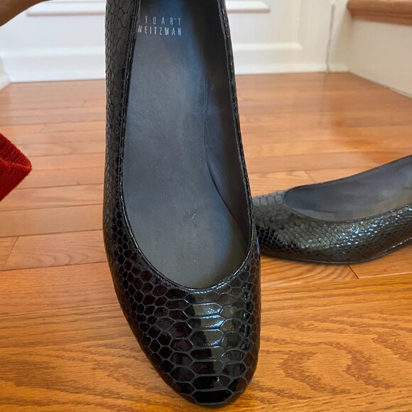 Stuart Weitzman Patent Wedge Pumps - Picture 2 of 4